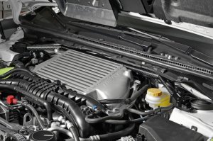 Subaru WRX STI Strut Brace - Front - Perrin Performance - Carbon Fiber - `08-`21